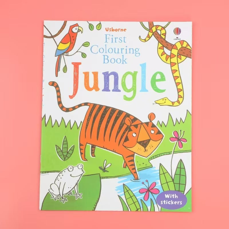 Usborne Colouring Book With Stickers - Soft Cover | 3+