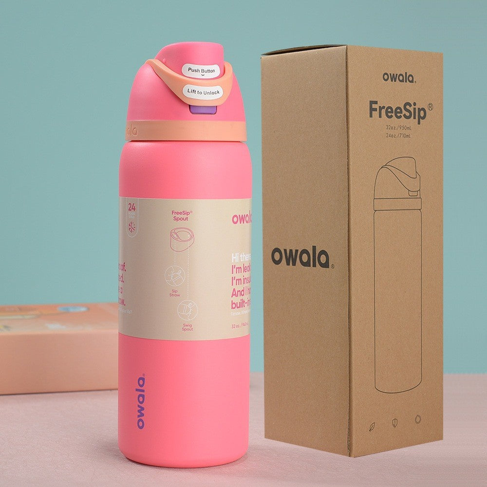 Owala Bottle Stainless Steel Free Sip Leak-proof Peach Pink 710-950ml