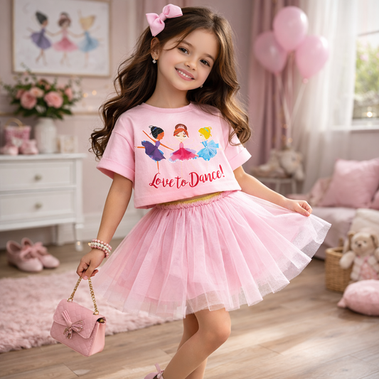 Girls Cotton Dance Set – Soft Summer Dress (2–8Y)