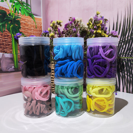 Hair Tie Colorful For Girls Pack Of 50 Pcs