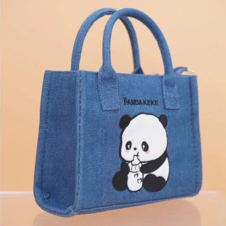 Jeans Bag - Panda | 31×25×13cm