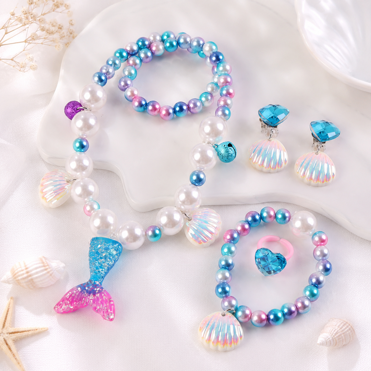 Mermaid Princess Jewelry Set –  3 Magical Colors