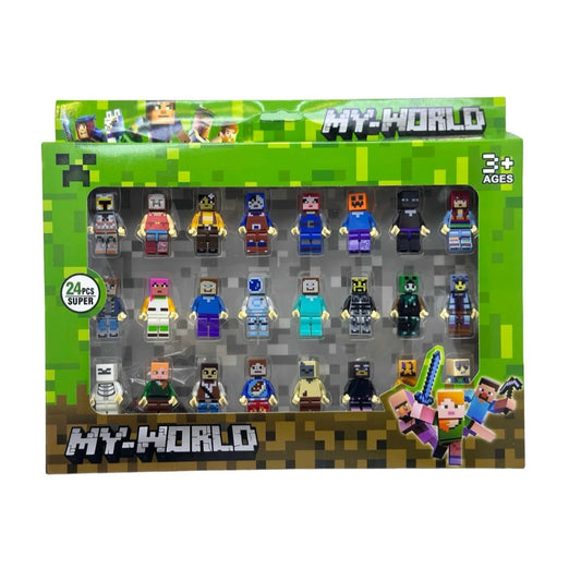 Minecraft MY-WORLD Minifigures  24 Pcs With Accessories