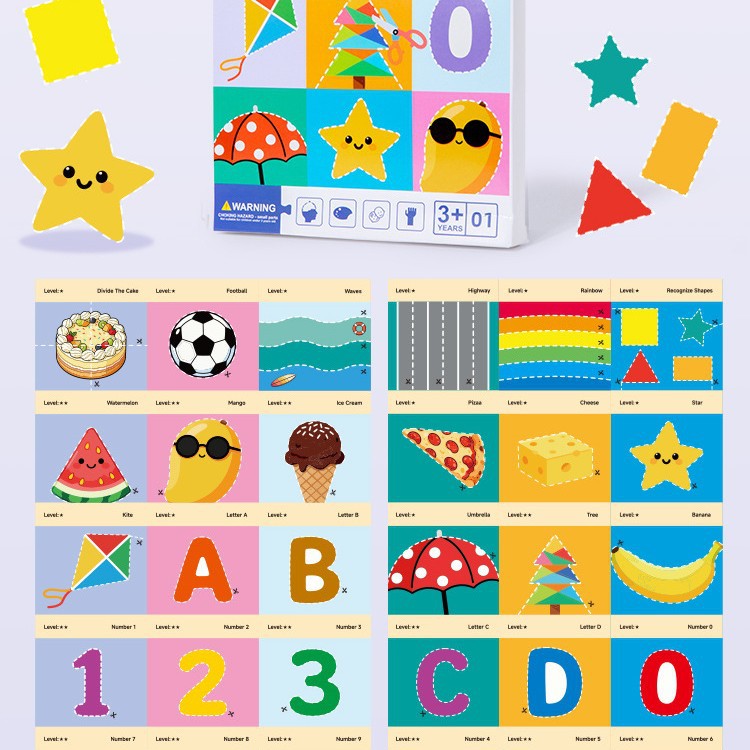 Fun Paper Cutting Activity Set for Kids – 30 PCS
