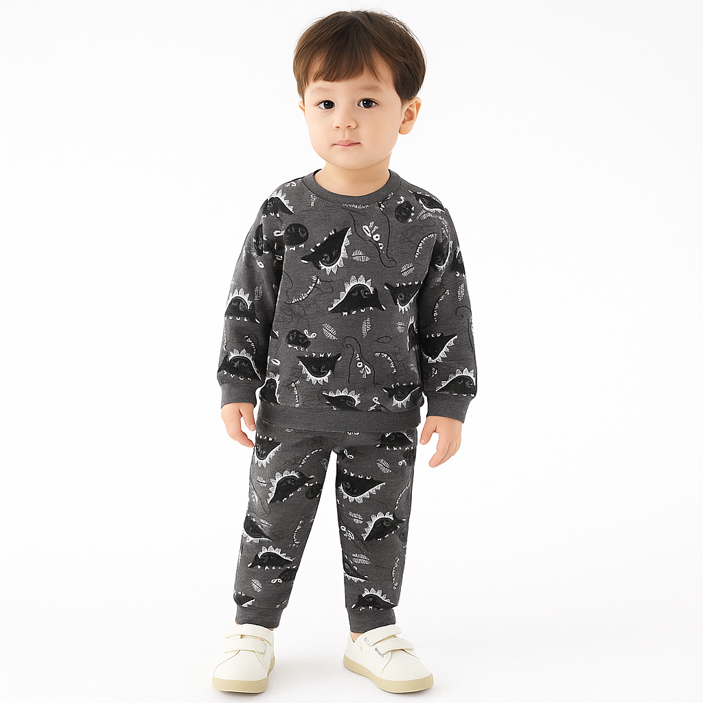 Outfit For Boys Cotton 100% Dinosaurs Design Set Size 2y