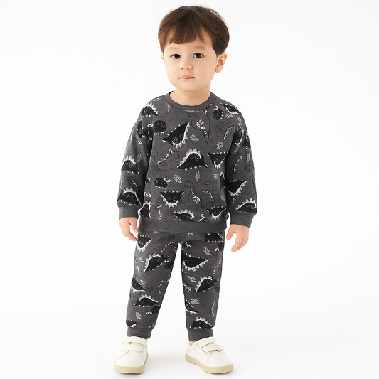 Outfit For Boys Cotton 100% Dinosaurs Design Set Size 2y