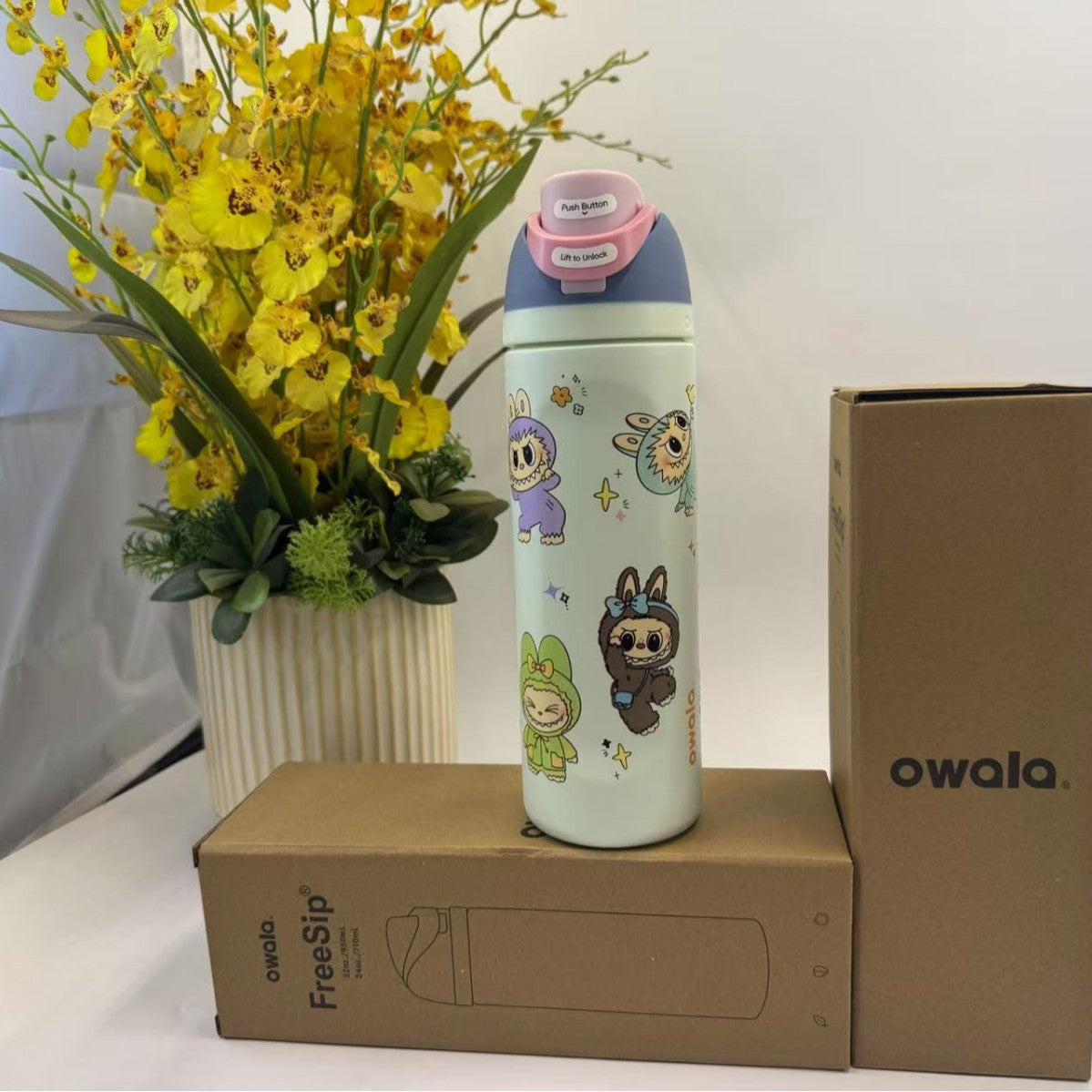 Owala Bottle Stainless Steel Free Sip Leak-proof Labubu 710ml