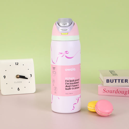 Owala Bottle Stainless Steel Free Sip Leak-proof Pink Ribbon 710ml