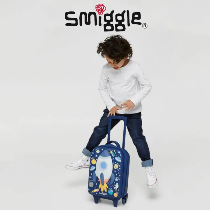 Smiggle Trolley Bag - Hardtop | Rocket Space | 45cm