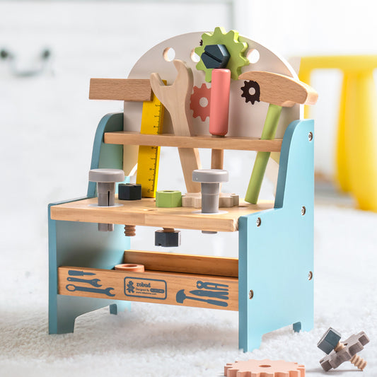 Wooden Montessori Mini Tool Bench / Age 3+