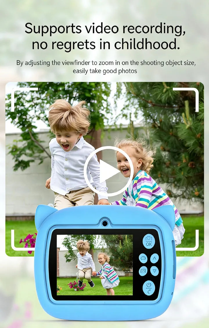 Digital Mini Printing Camera 2in1 With straps | Cute Animals | 3+
