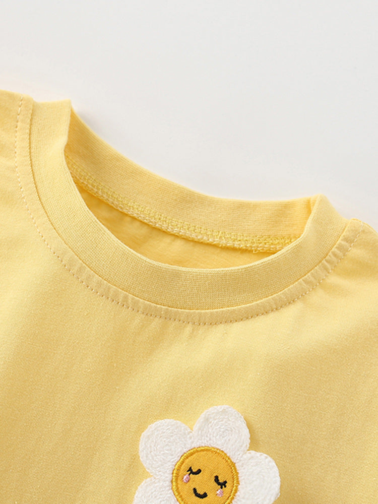 Girls Cotton Flowers – Soft Summer Outfit (4–12Y)