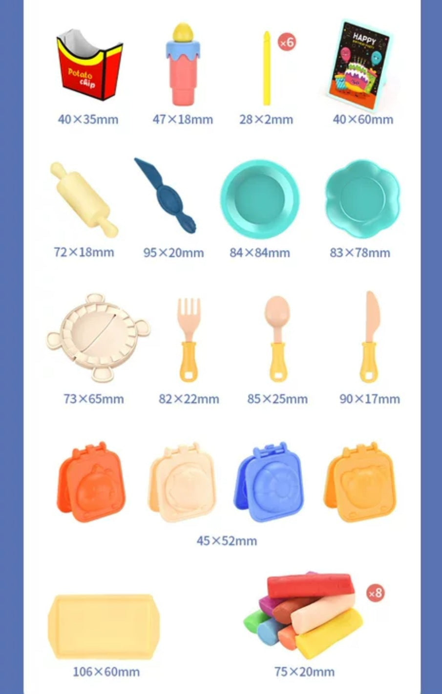 Burger & Cake Color Clay Machine Play Set