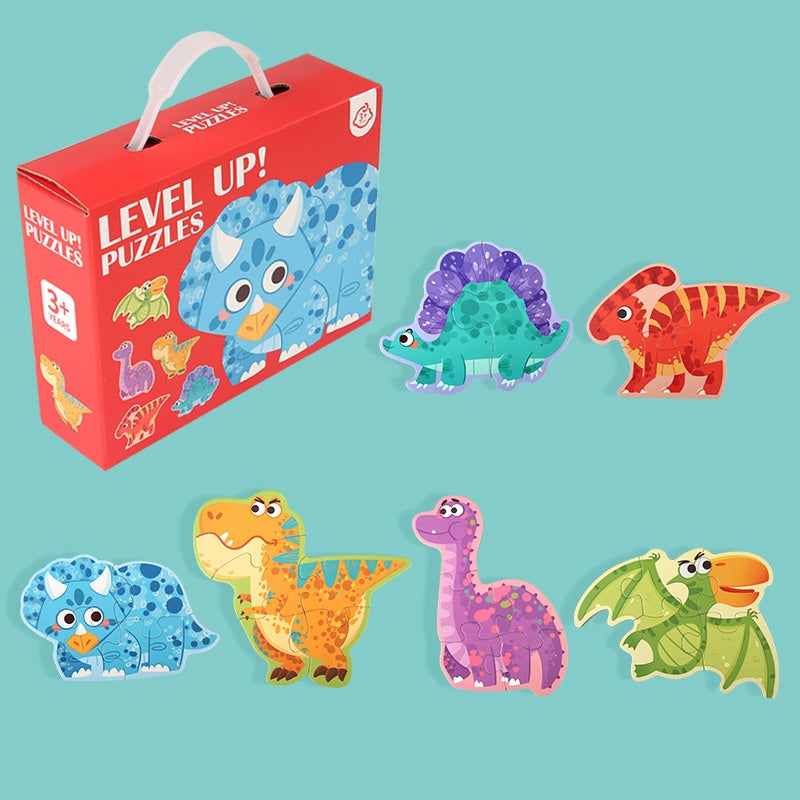 Level Up! 6-in-1 Progressive Puzzle Set for Kids 3+ – Multiple Designs