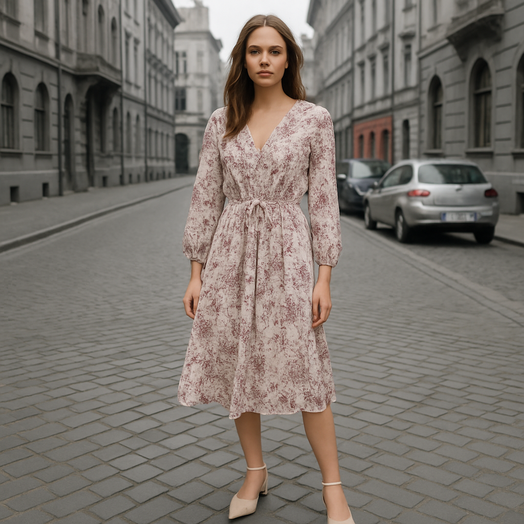 Long Dress Flower Design For Women Brand:Primark Size S-M