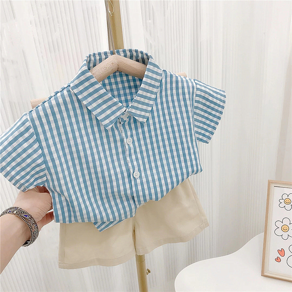 Boys Cotton  Blue Set - Soft Summer Outfit (2-3Y)