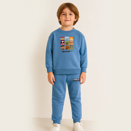 Blue Minecraft Outfit For Cotton High-quality 3-10y