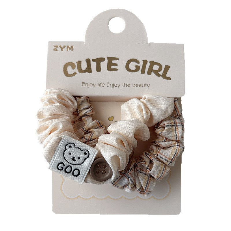 Cute Girl Plaid Scrunchie | 2pcs