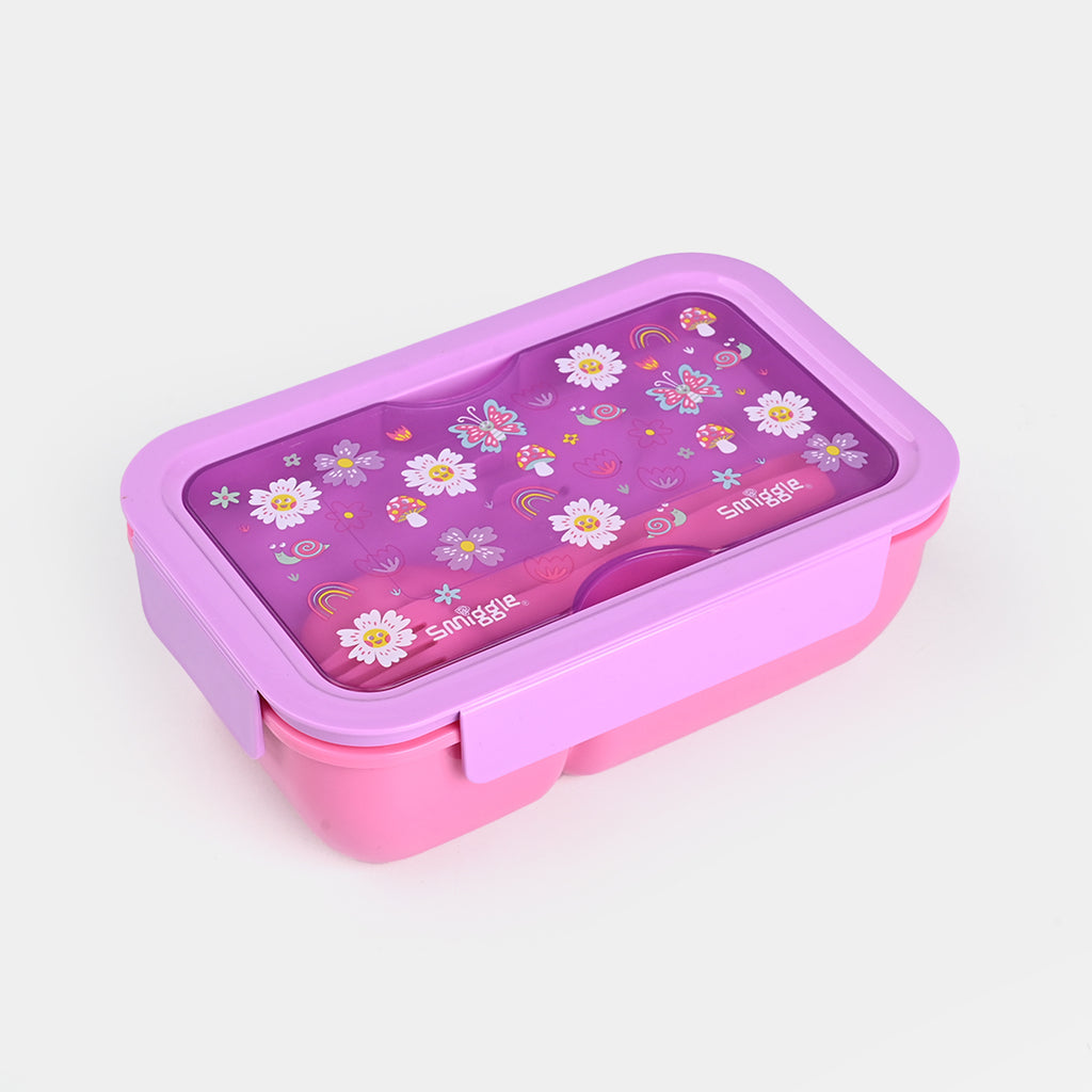 Smiggle Bento Lunch Box Flower Design 21×13.5×8cm