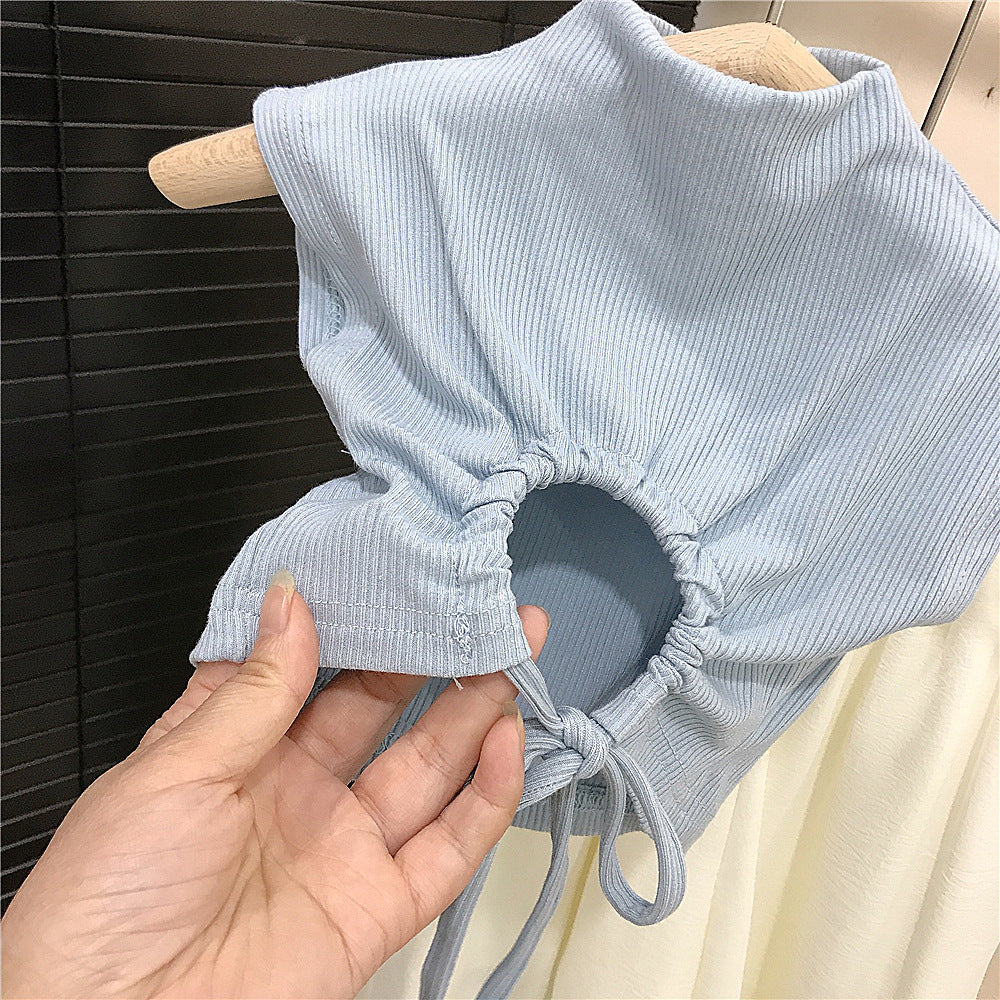 Girls Cotton White-Blue Set – Soft Summer Outfit (3-10Y)