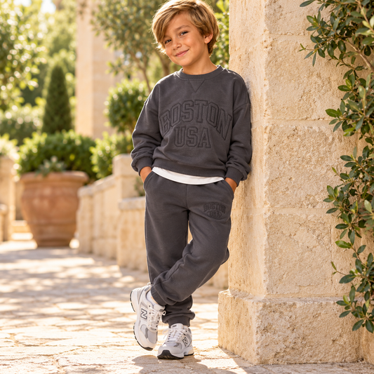 Boys’ Grey Boston 2-Piece Outfit / 5–6Y