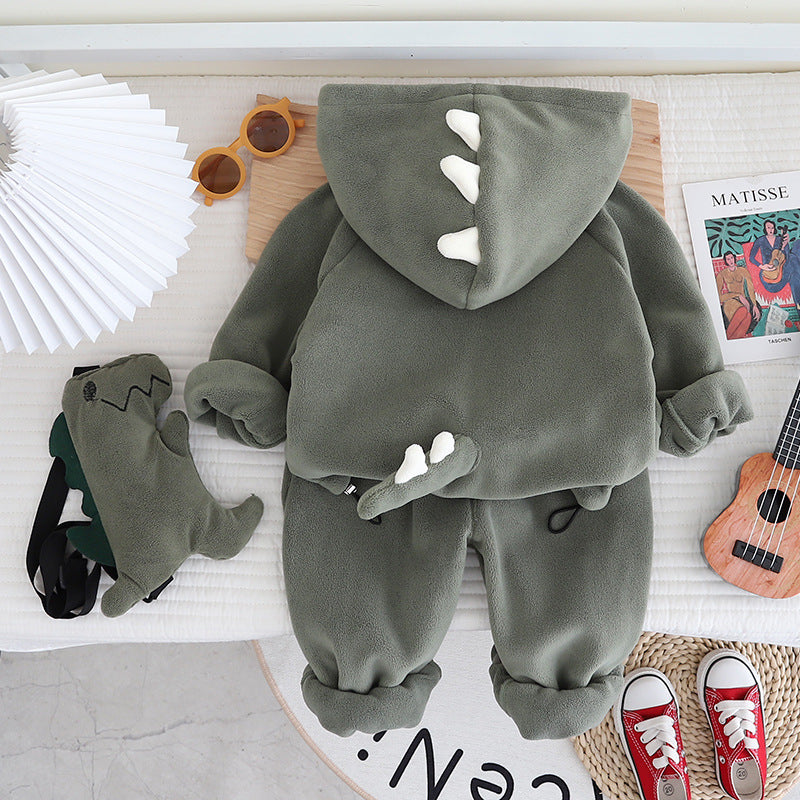 Warm Outfit For Boys Dinosaur Set Of 3 Pcs Size 1-6y