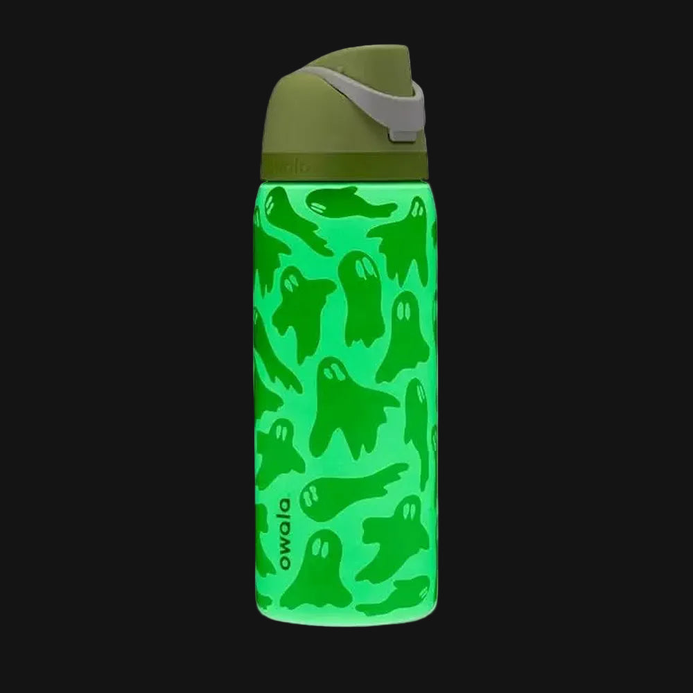 Owala FreeSip Stainless Steel with Straw, Boo-Ya, Glow-in-the-Dark 945ml