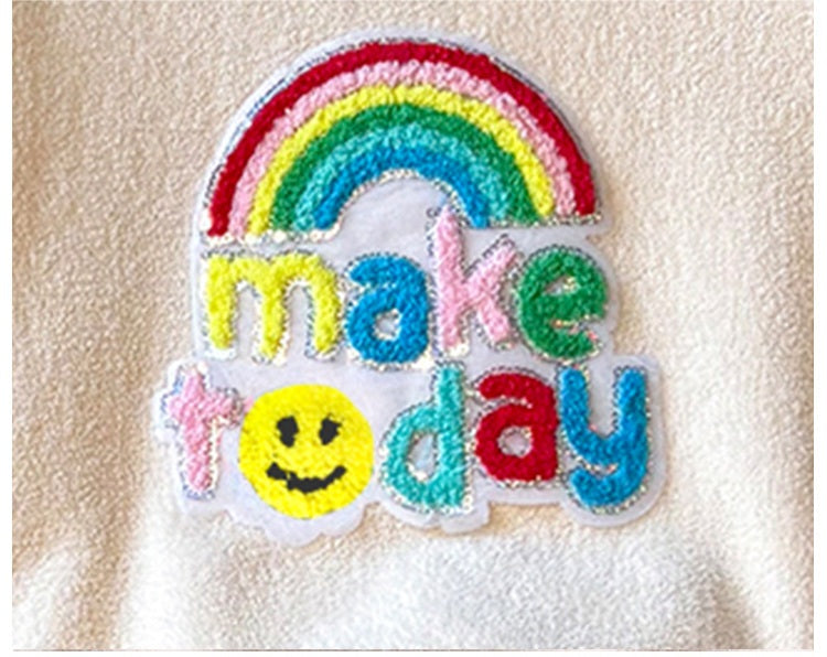 Girls’ Cozy Fleece Pajama Set – Make Today Rainbow | 1–12Y