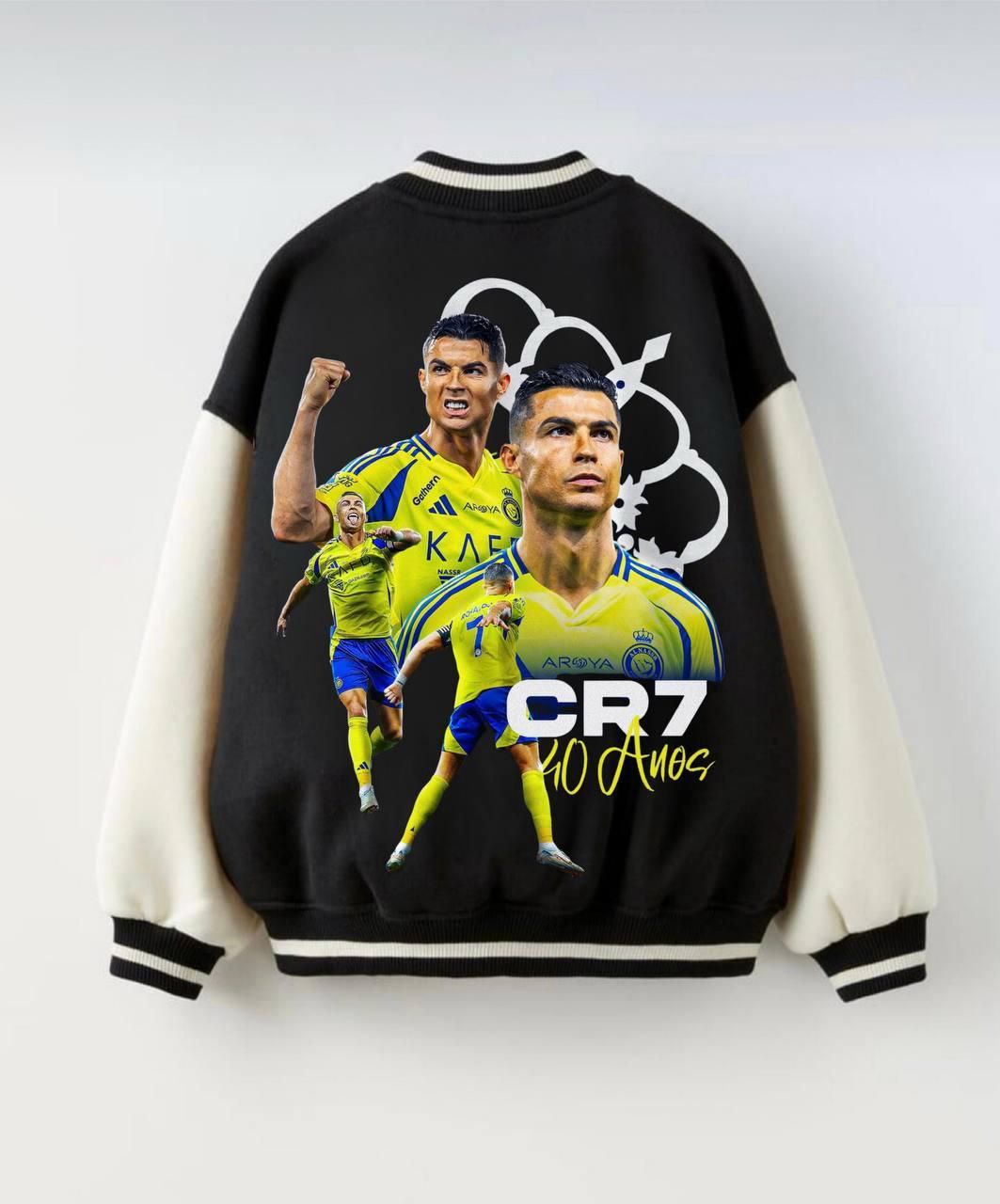 CR7 Cristiano Ronaldo Jacket – Varsity Style With Fleece 5-14y