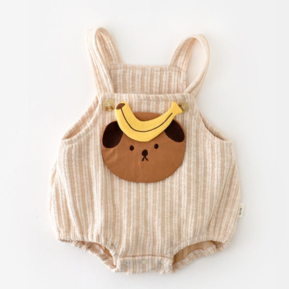 Banana Bear Baby Romper Set - Outfit 2 Pcs | Size 3-24 Months