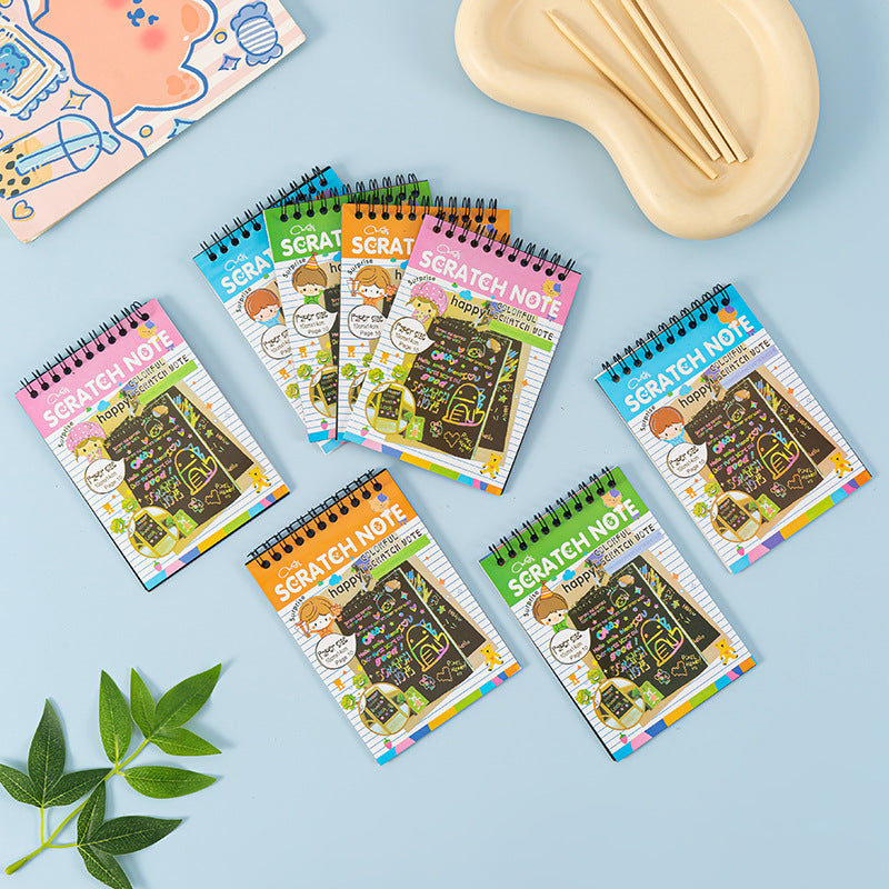 Different Scratch Note Designs Colorful Scratch Note With Stick For Kids β Jouka Joue