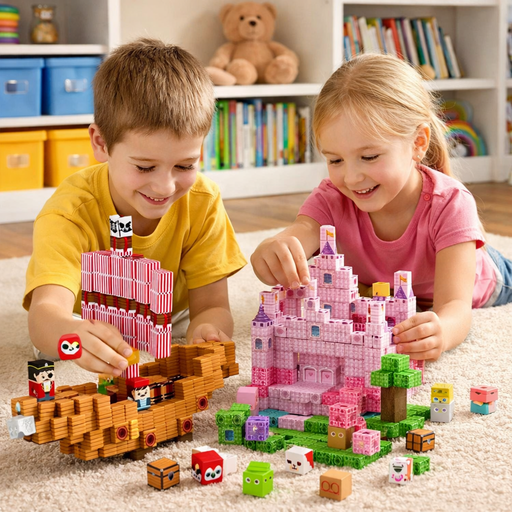 Magnetic Building Cubes Set – 100 Pieces | Ages 3+