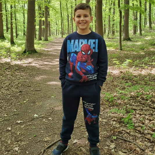 Warm Fleece Outfit Spiderman Design 3-10y