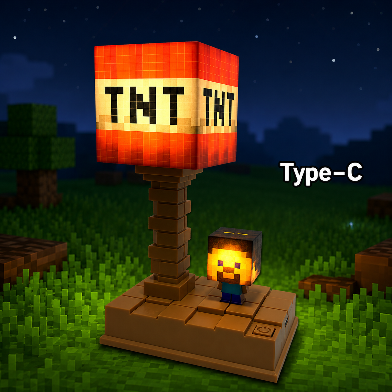 Table Lamp Minecraft | USB Rechargeable