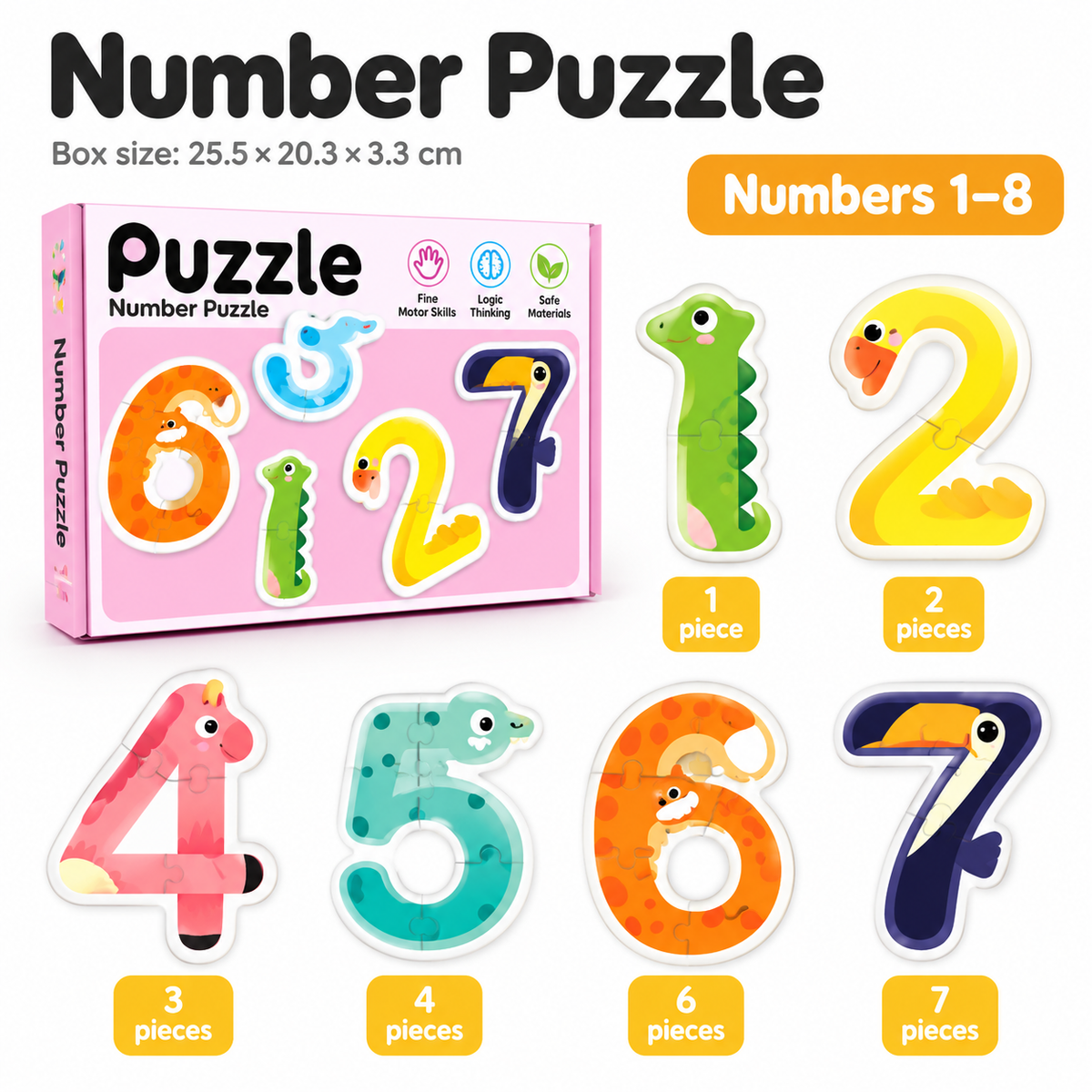 Progressive Educational Puzzle Set for Kids | 3+