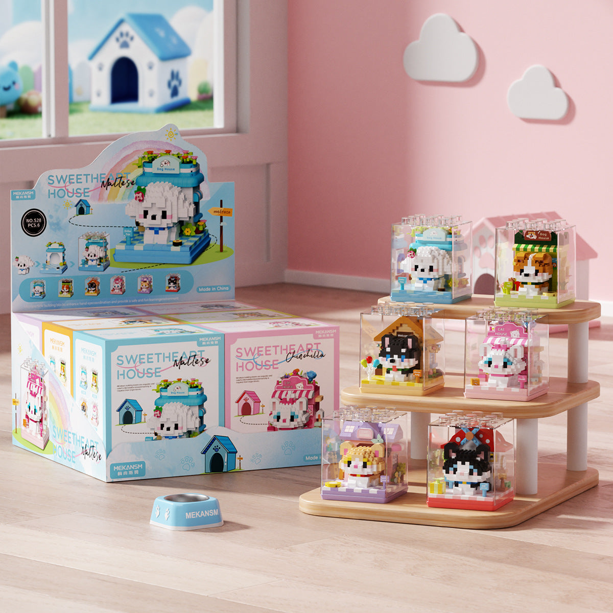 Sweetheart House Mini Block Pet Collection With Box | 450pcs