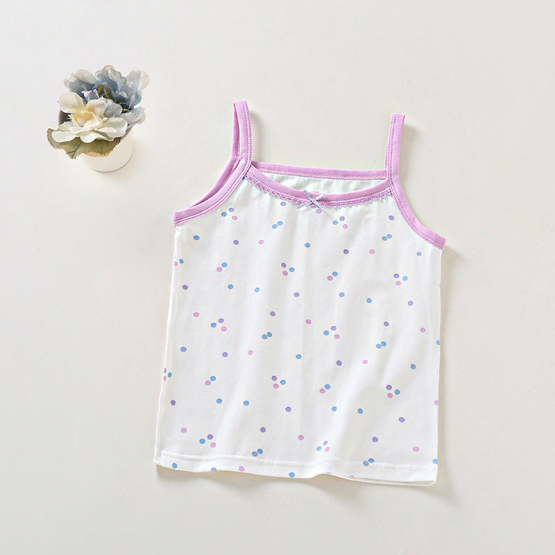 Girls Cotton Tank Tops ( 4 Pcs ) - Purple Tulip | Size 2-12y
