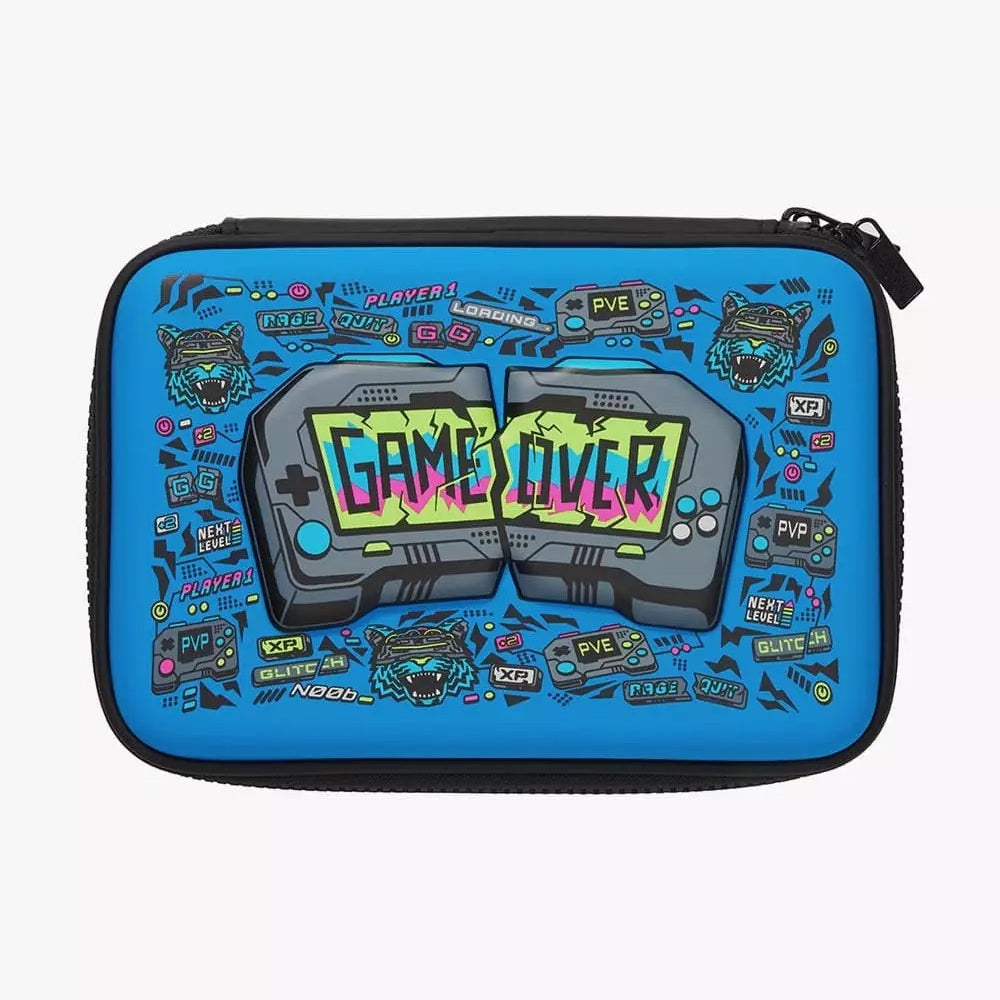 Smiggle Pencil Case | Hardtop | Blue Game Over