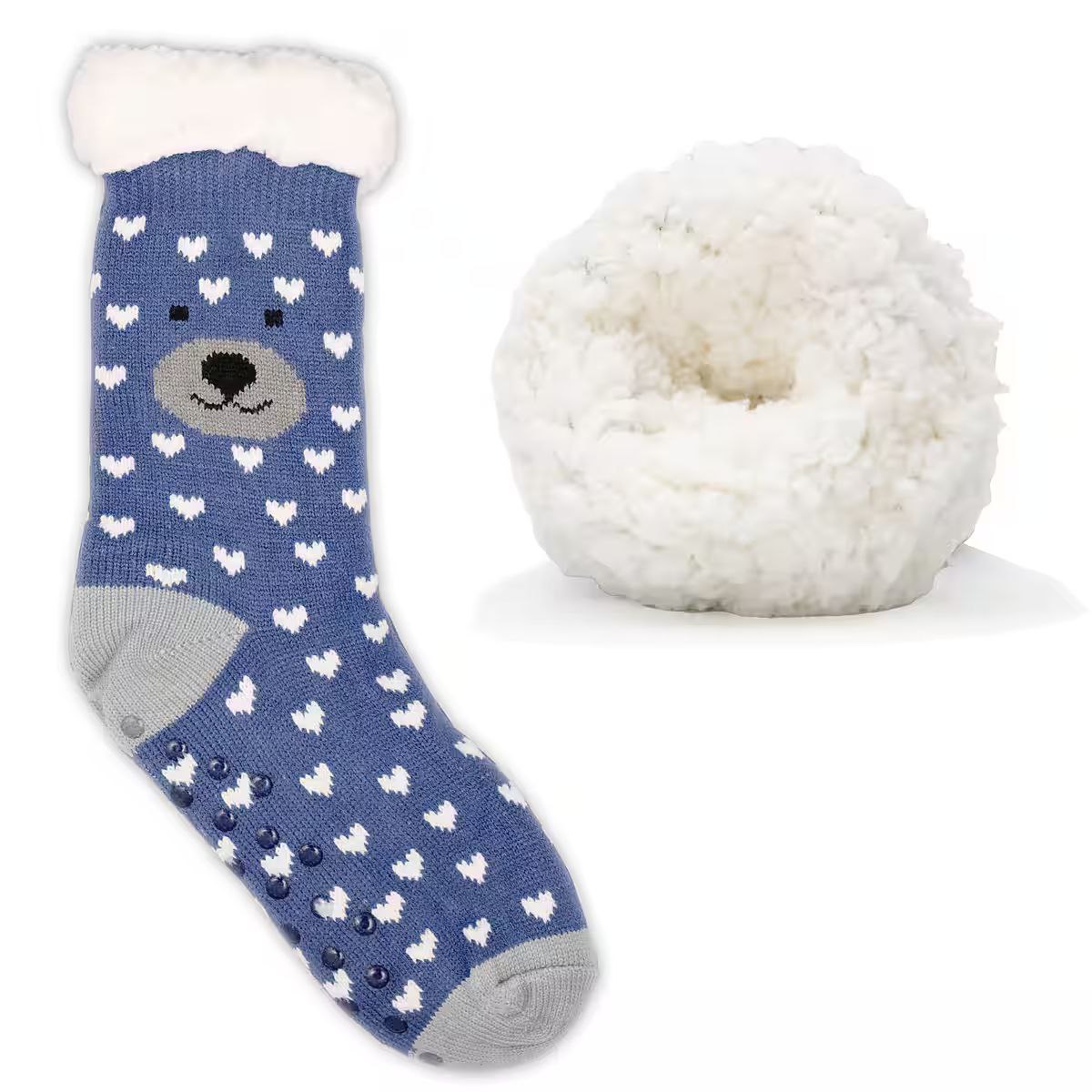 Very Warm Plush Fleece Anti-Slip  Long Socks CUTE Animal Design Size 36-41