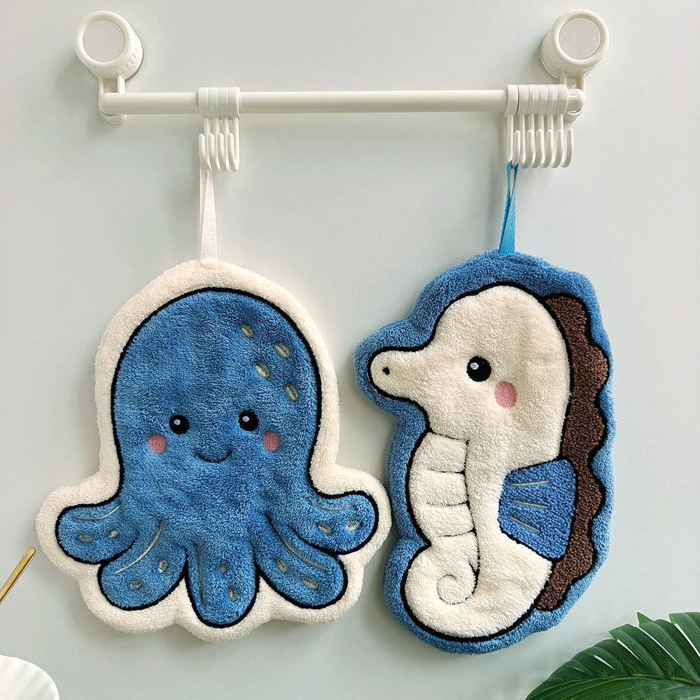 Cute Ocean Animal Hanging Hand Towel – 4 Designs