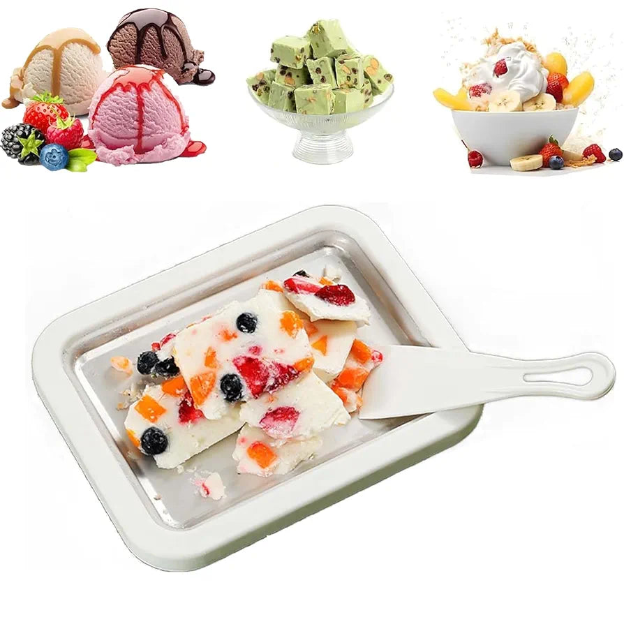 Home made Ice Cream Tray Ice Cream Maker + GIFT 2 Ice Cream Cup With 2 Spoon