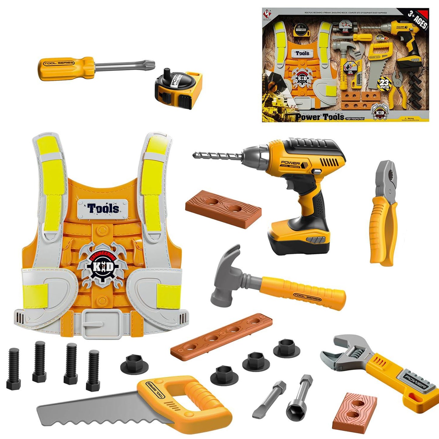 Mega Power Tools - Role Play Toys With Power Drell | 3+