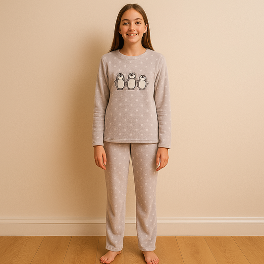 Pyjama Warm For Girls Penguin Design Size XS 14y