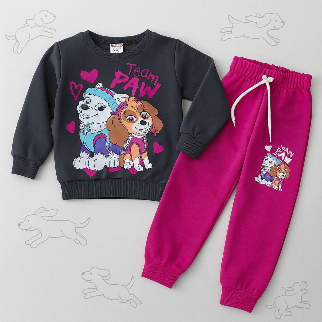 Outfit For Girls With Fleece Paw Patrol Design Size 3-10y