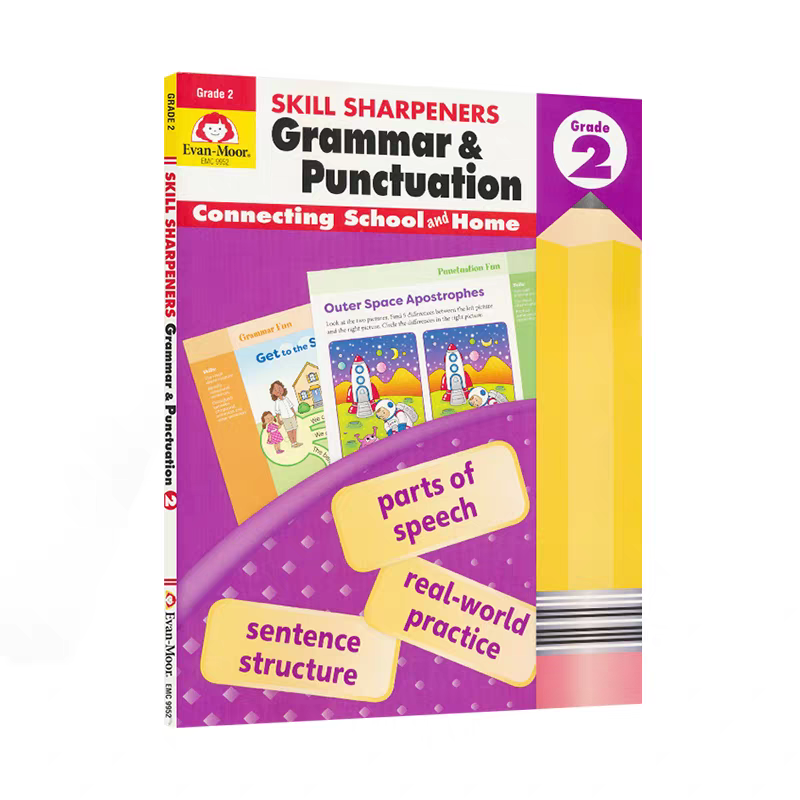 Evan Moor Skill Sharpeners Grade 2 Set 8 Books | Soft Cover | 7-8y