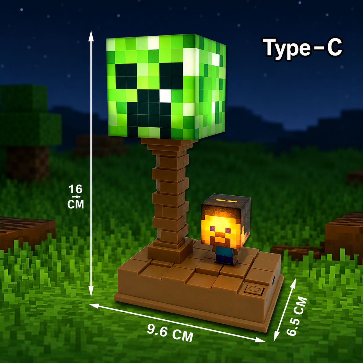Table Lamp Minecraft | USB Rechargeable