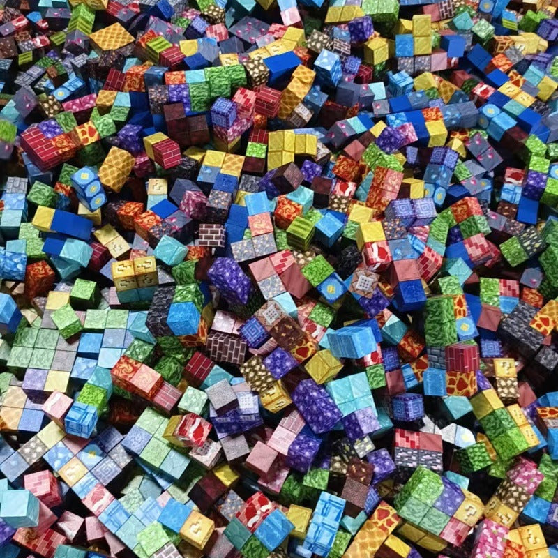 Magnetic Block Cubes Set - Creeper Or TNT Storage Box | 250 Pcs