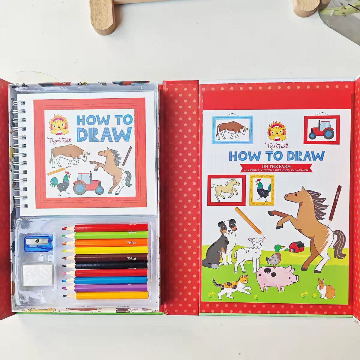 How To Draw - On the Farm | Tiger Tribe | Hard Cover | 5+