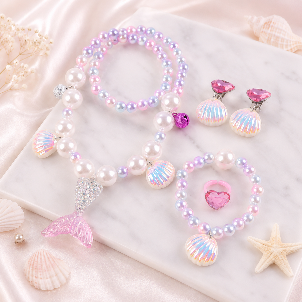 Mermaid Princess Jewelry Set –  3 Magical Colors