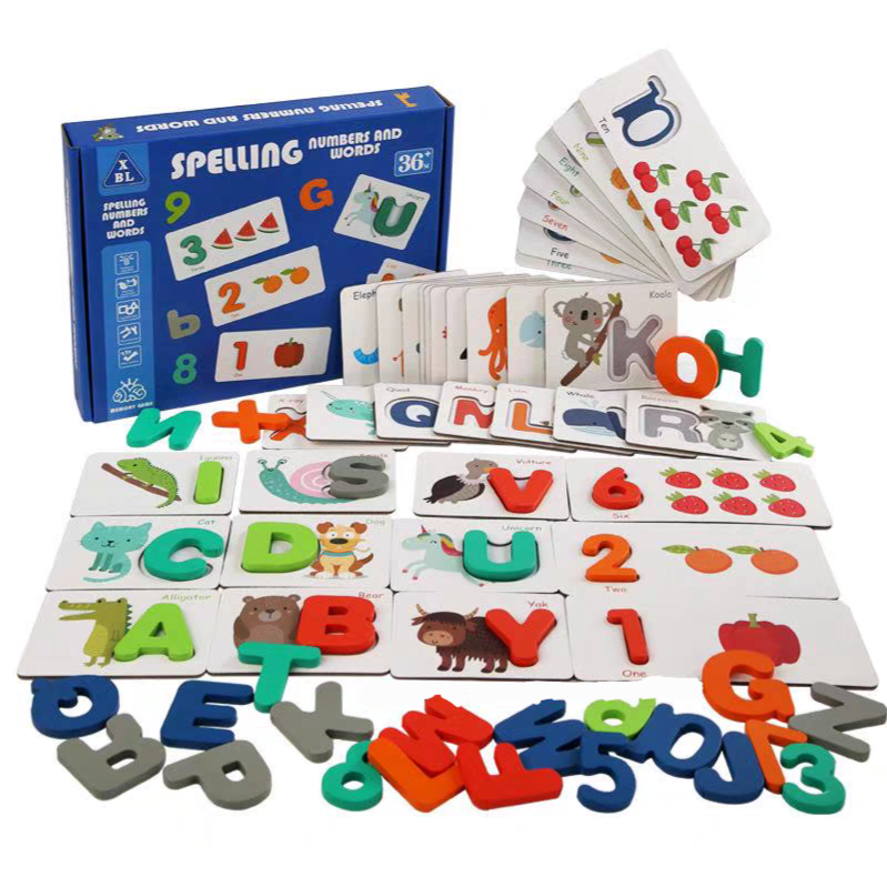 Spelling Numbers And Words | Card Educational Game | 3+